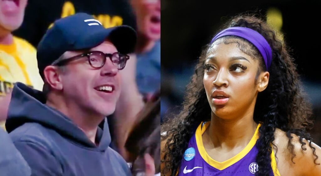 Video Cameras Caught Movie Star Jason Sudekis Savagely Taunting Angel Reese During Lsu Iowa 