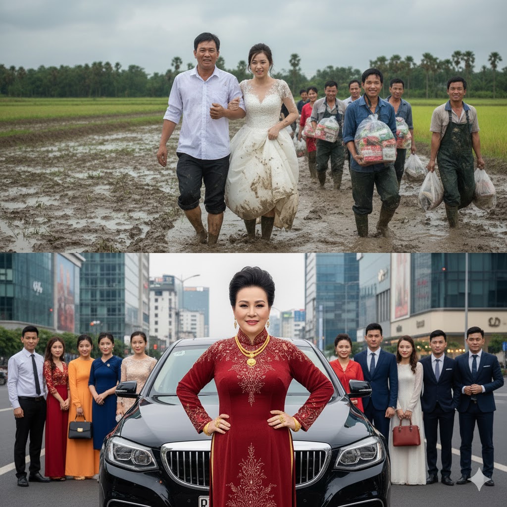 Chê nhà con dâu nghèo rớt, đường vào lầy lội, mẹ chồng bắt đoàn nhà gái ...